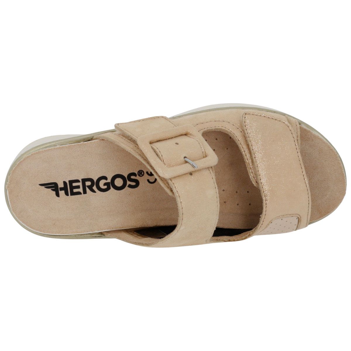 Hergos H5800 - Sabot in pelle e tessuto elasticizzato con plantare estraibile