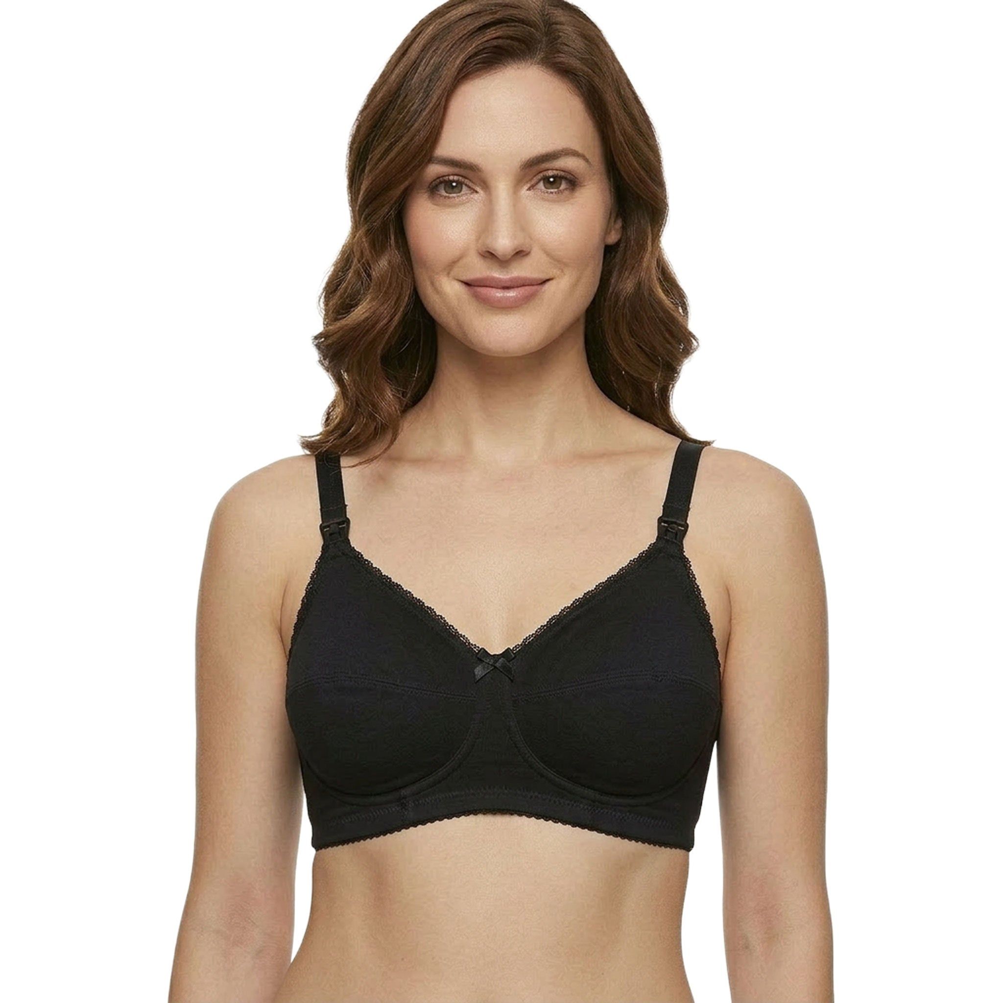 MYSANITY® Reggiseno Allattamento Cotone Coppa C Nero