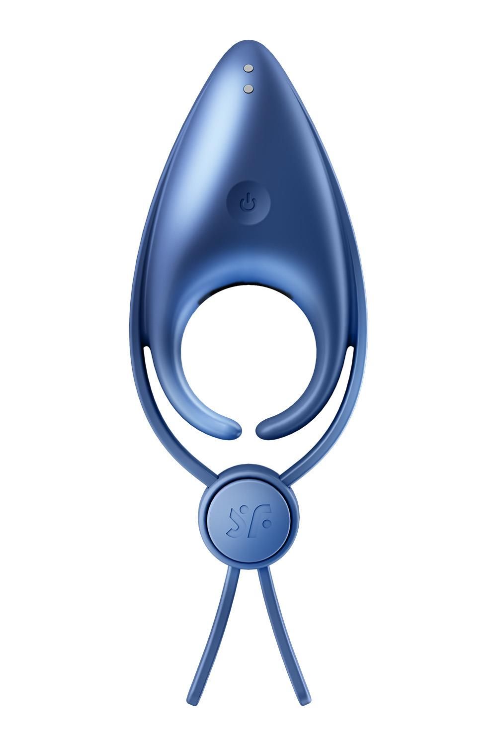 Satisfyer Sniper Ring Vibrator blu, vista frontale.