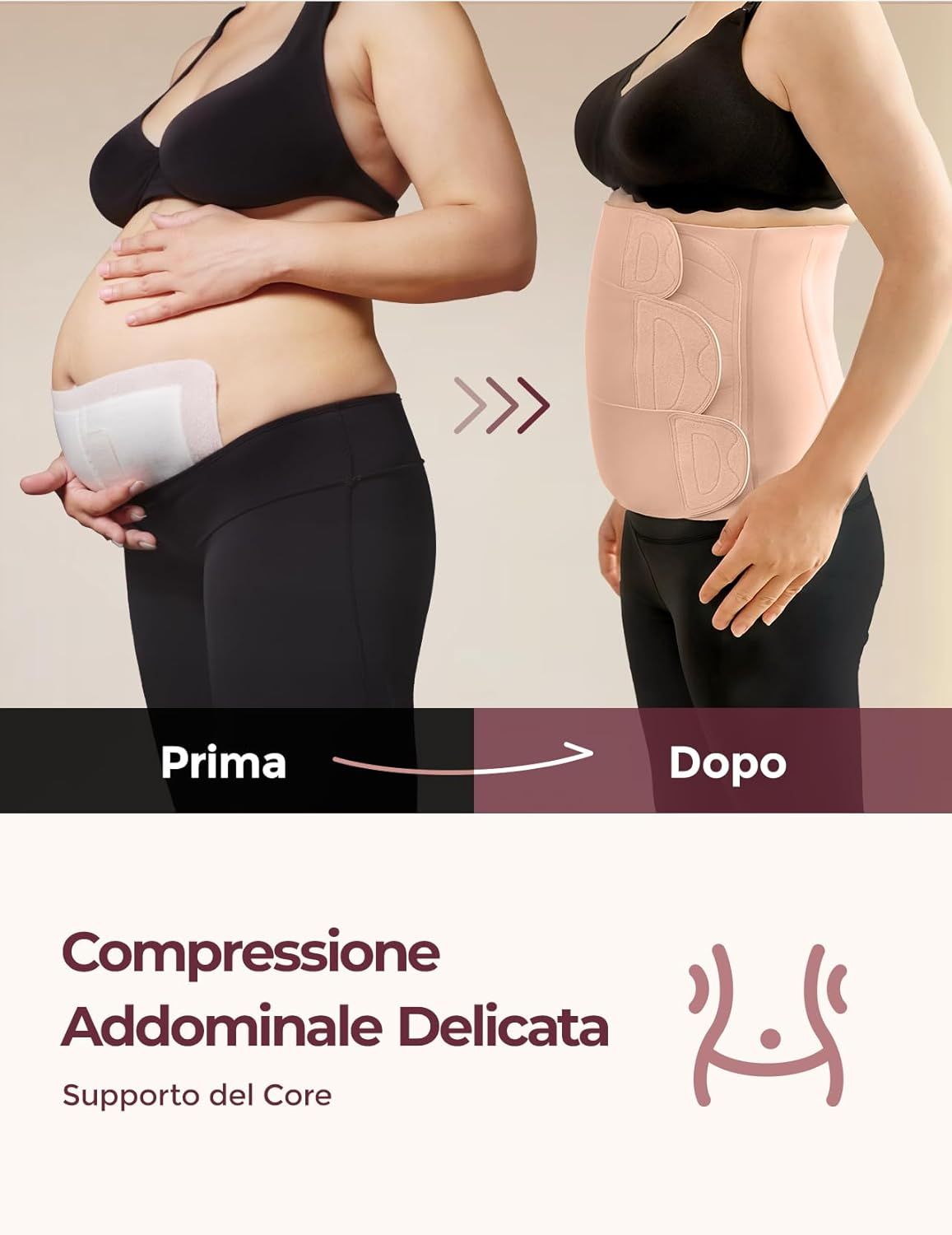 Fascia addominale post parto Momcozy Ergowrap