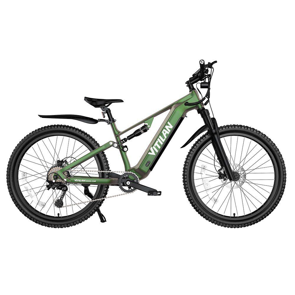 VITILAN M5 Bicicletta elettrica full suspension, batteria da 48V 15Ah