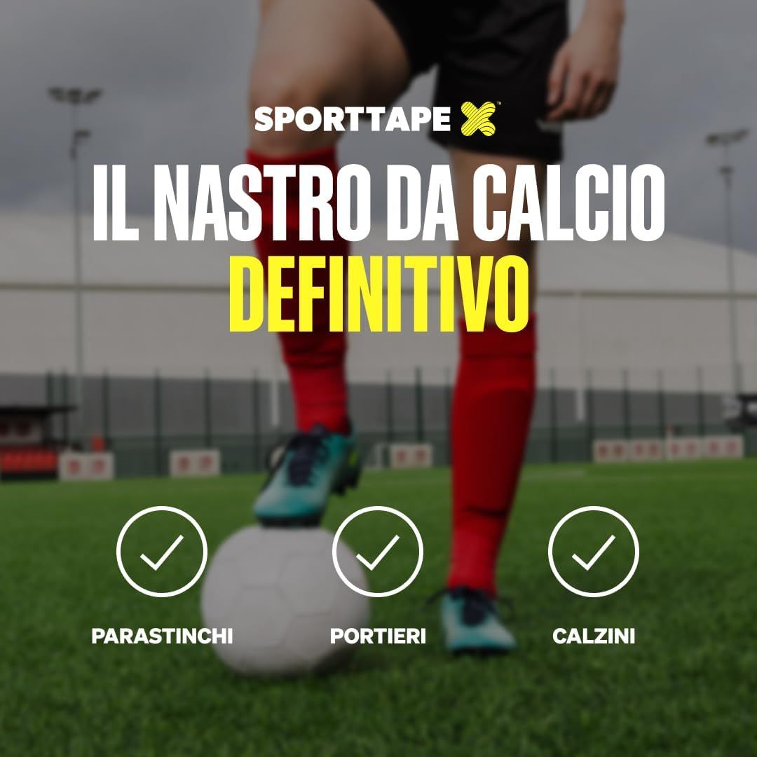 SPORTTAPE Bendaggio Autoadesivo - 5 cm x 4,5 m Rosso
