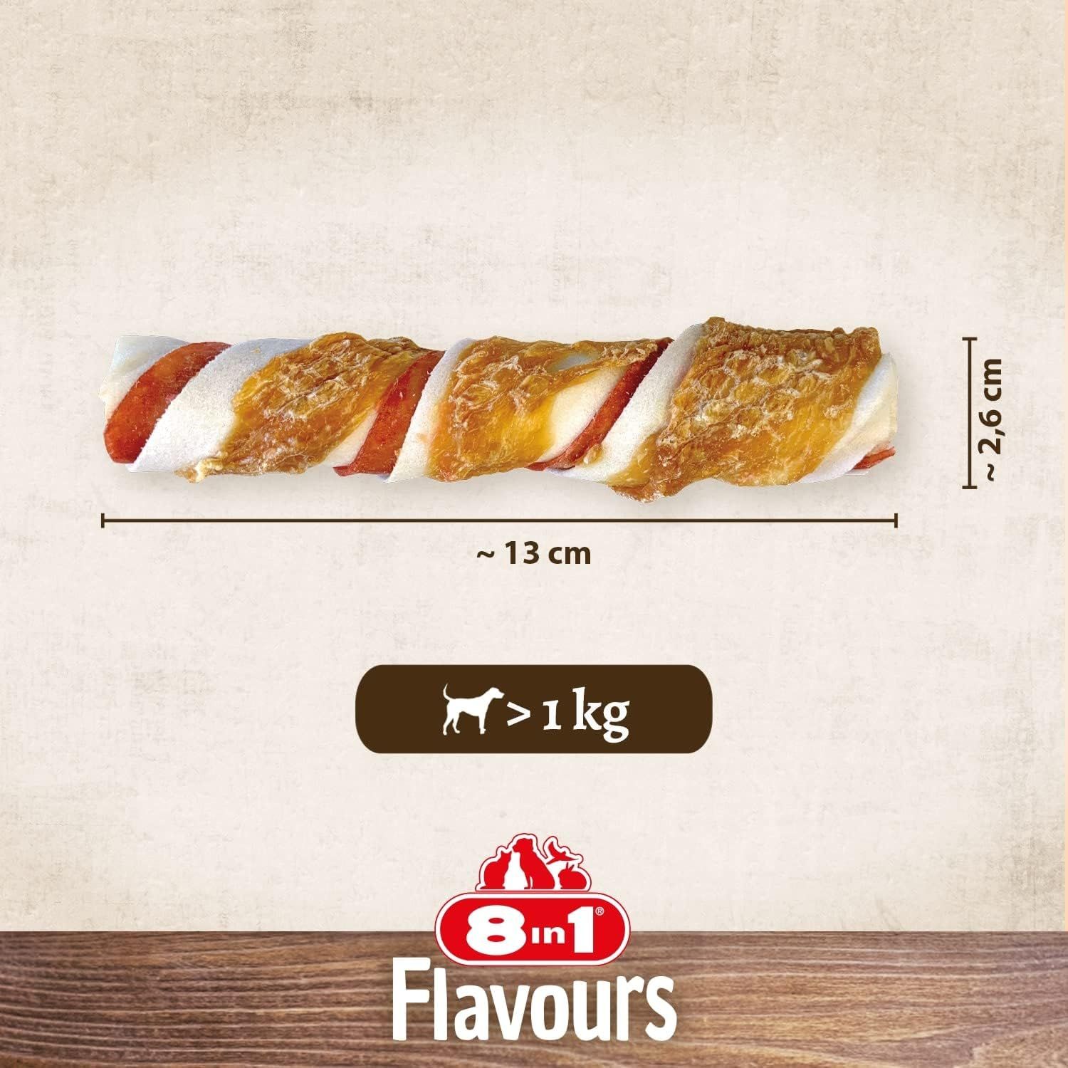 8in1 Triple Flavour Rolls Bastoncini da Masticare per Cani