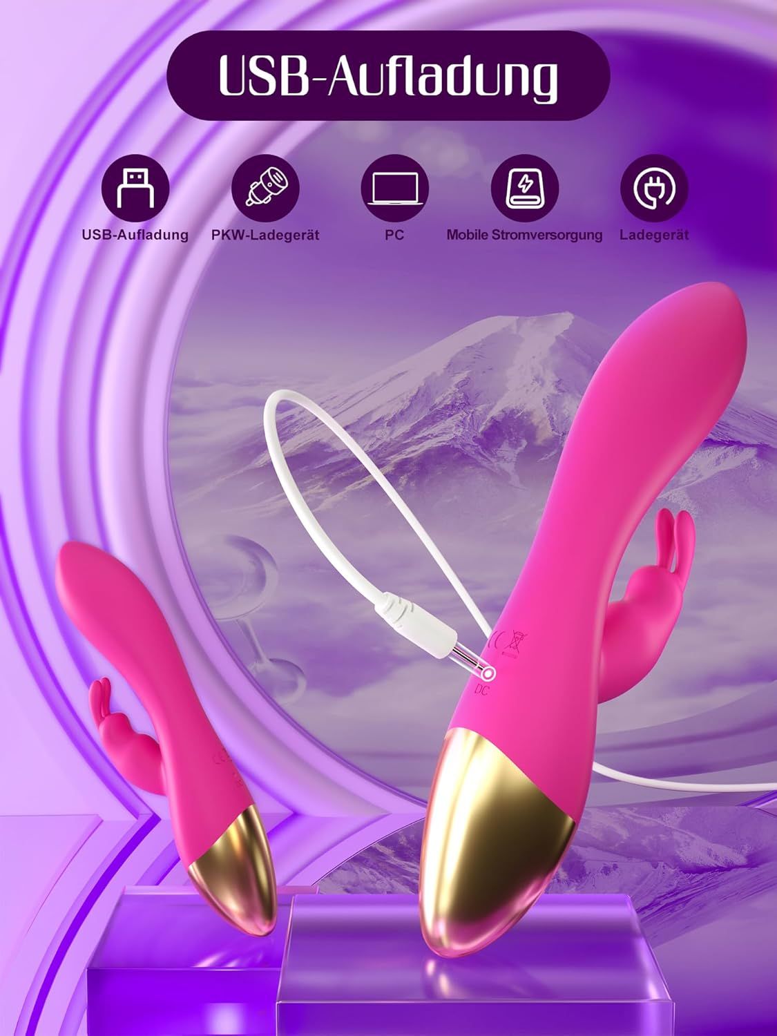 HIVEFUN Vibratore punto G rosa intenso