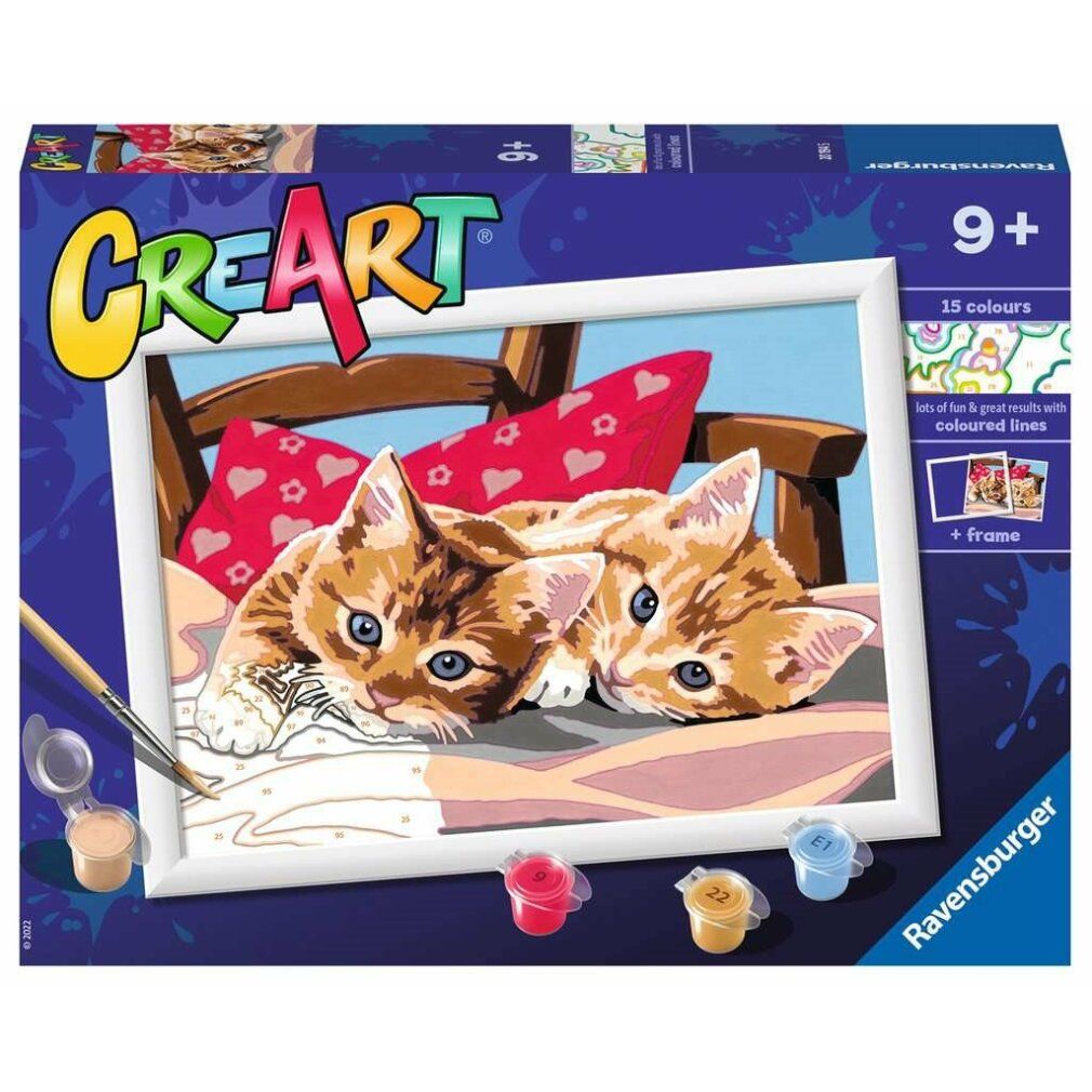 ravensburger CreArt Pittura con numeri: due teneri gattini 24x18cm