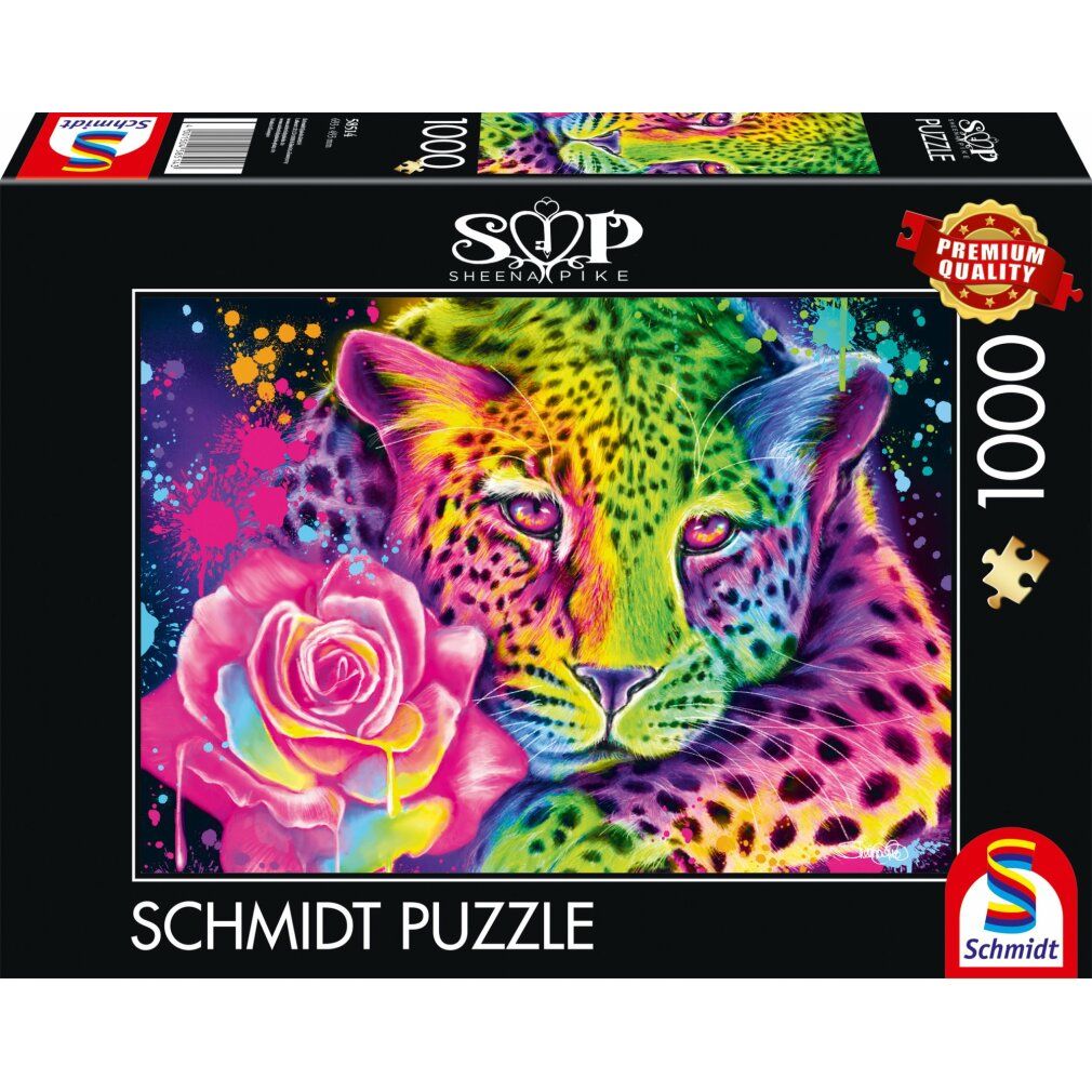 schmidt Puzzle Neon: Leopardo 1000 pezzi