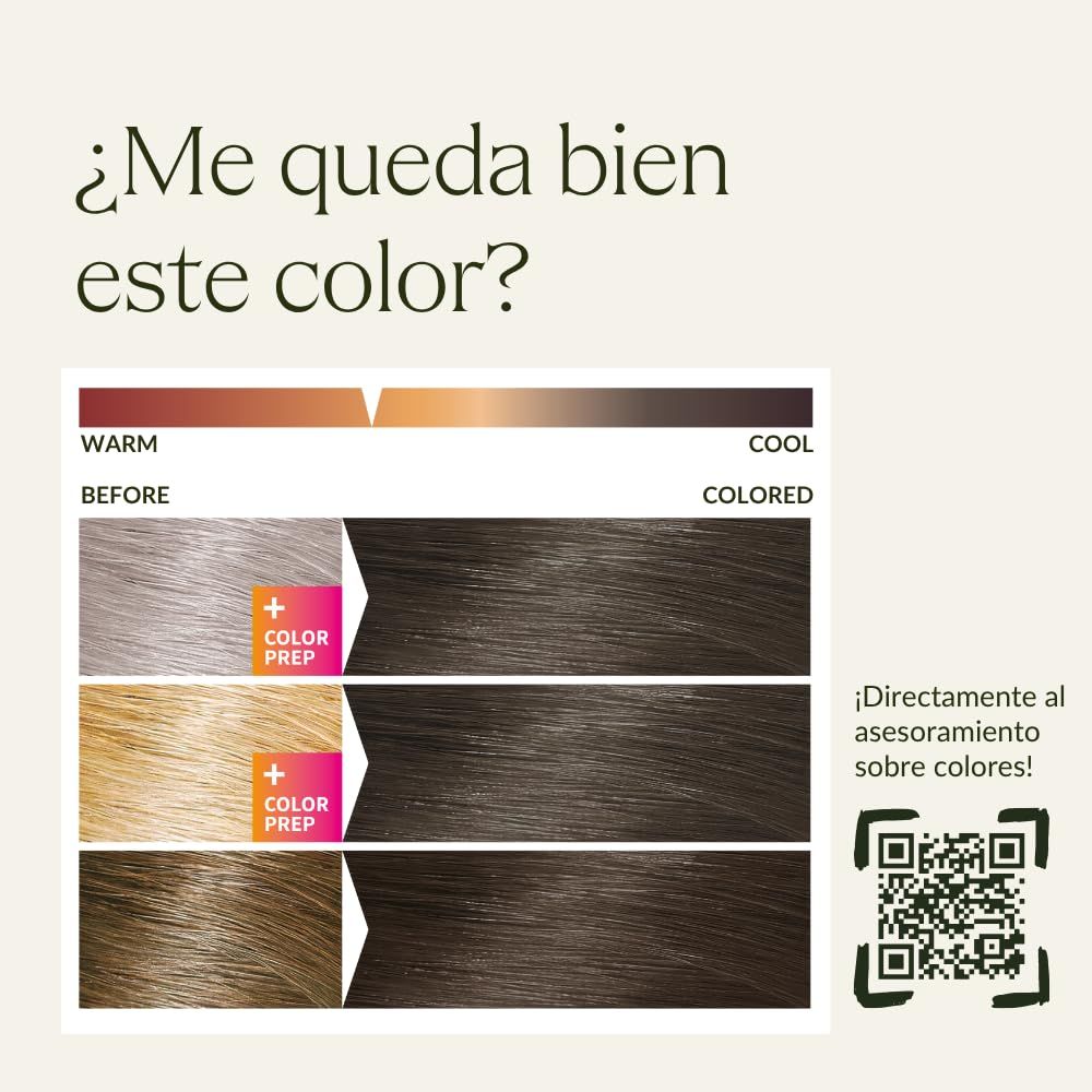 Confronto colori capelli. Esempi prima-dopo. Testo: ¿Me queda bien este color?