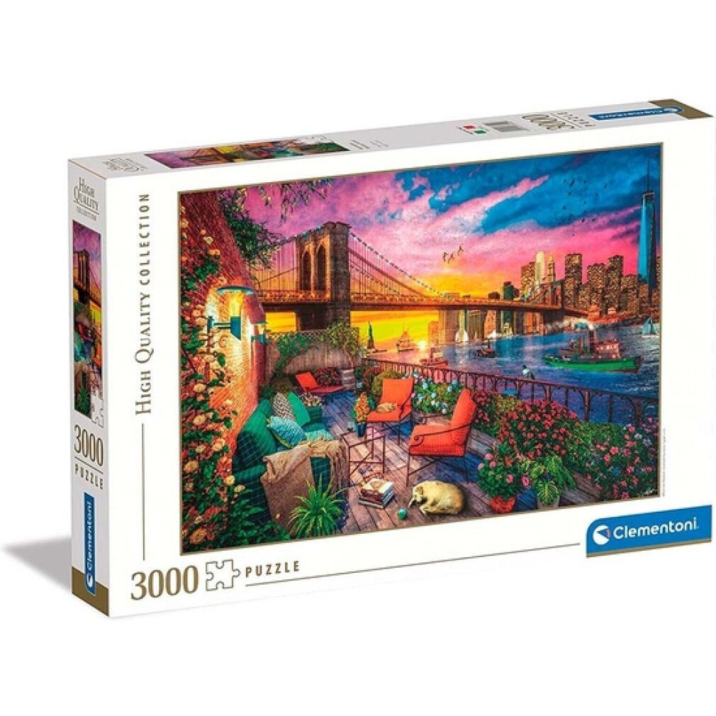 Puzzle Clementoni Manhattan Balcony Sunset, 3000 pezzi.