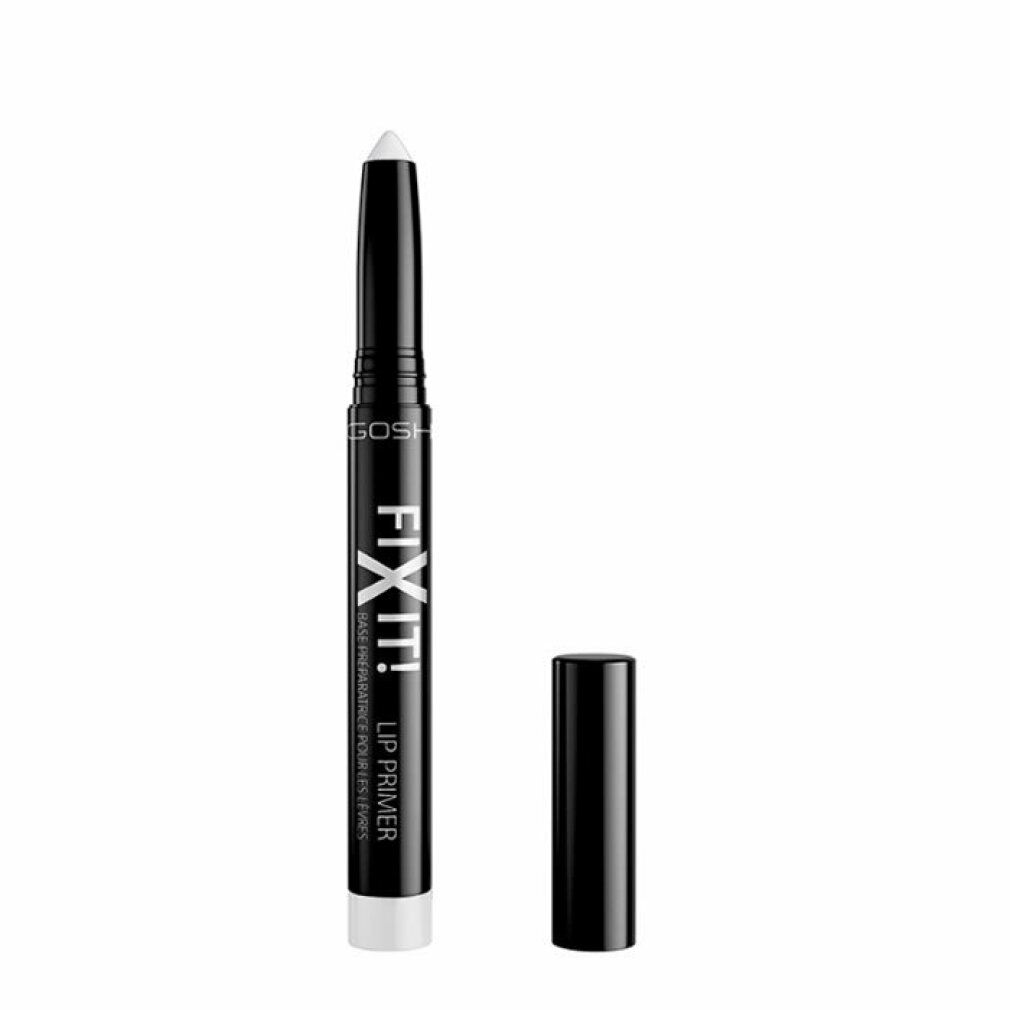 Primer labbra con matita nera e punta bianca. Il cappuccio è rimosso. Sulla matita c'è scritto "FIX IT!" e "LIP PRIMER".