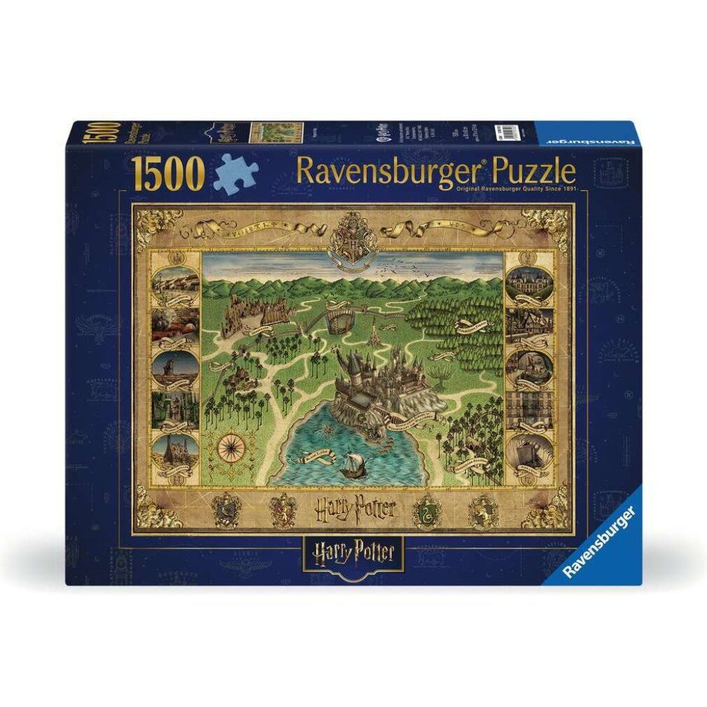 Puzzle della mappa di Hogwarts (1500 pezzi)
