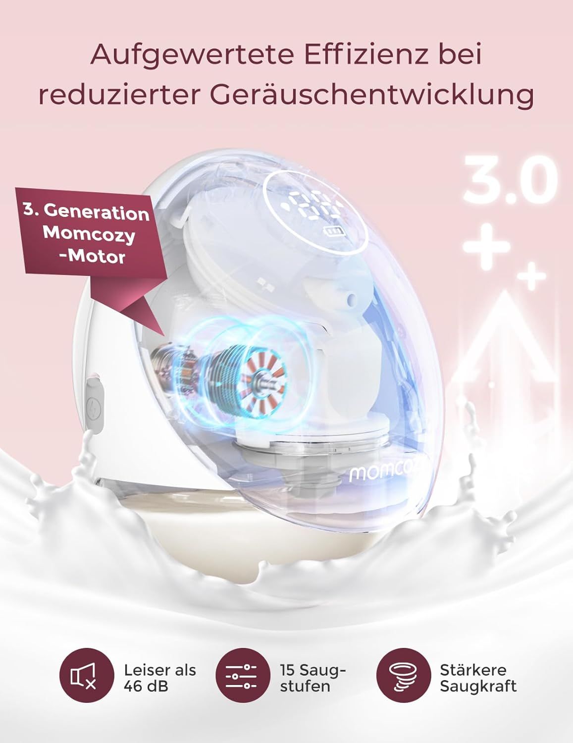 Motore Momcozy 3a gen: Efficiente e silenzioso (<46 dB).