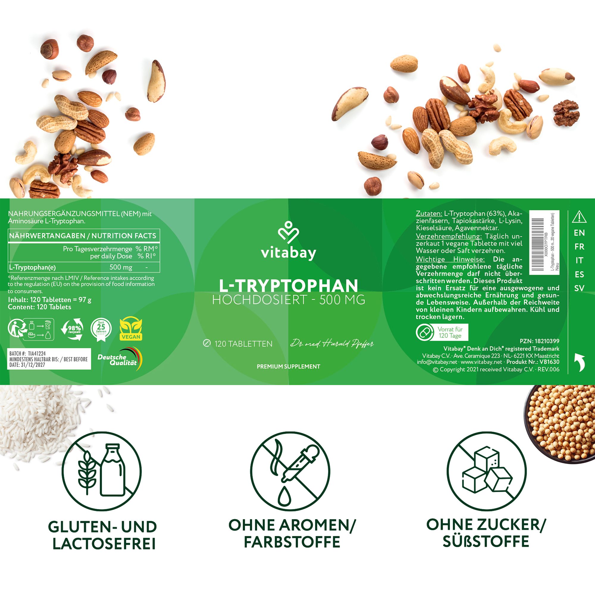 Vitabay L-triptofano 500 mg