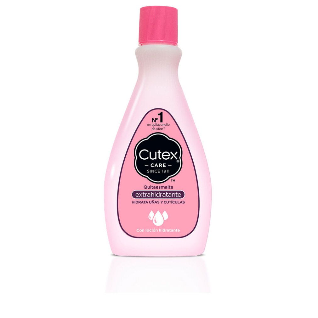 Flacone rosa con tappo rosa. Etichetta con nome e logo del prodotto. Testo: extrahidratante.