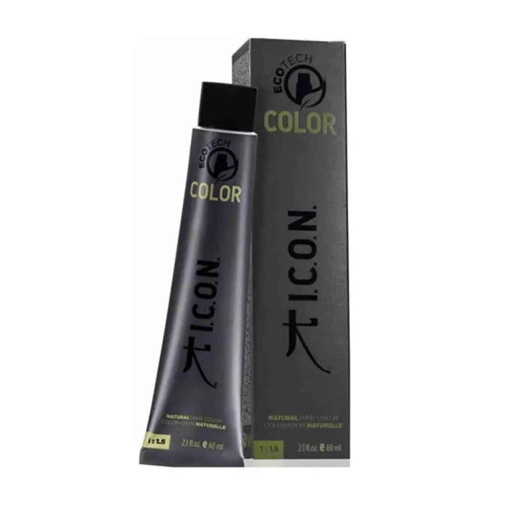 Tubo e confezione neri con scritta COLOR e I.C.O.N. Scritta. Colori naturali. 1:1,5. 2,1 fl.oz 60 ml.