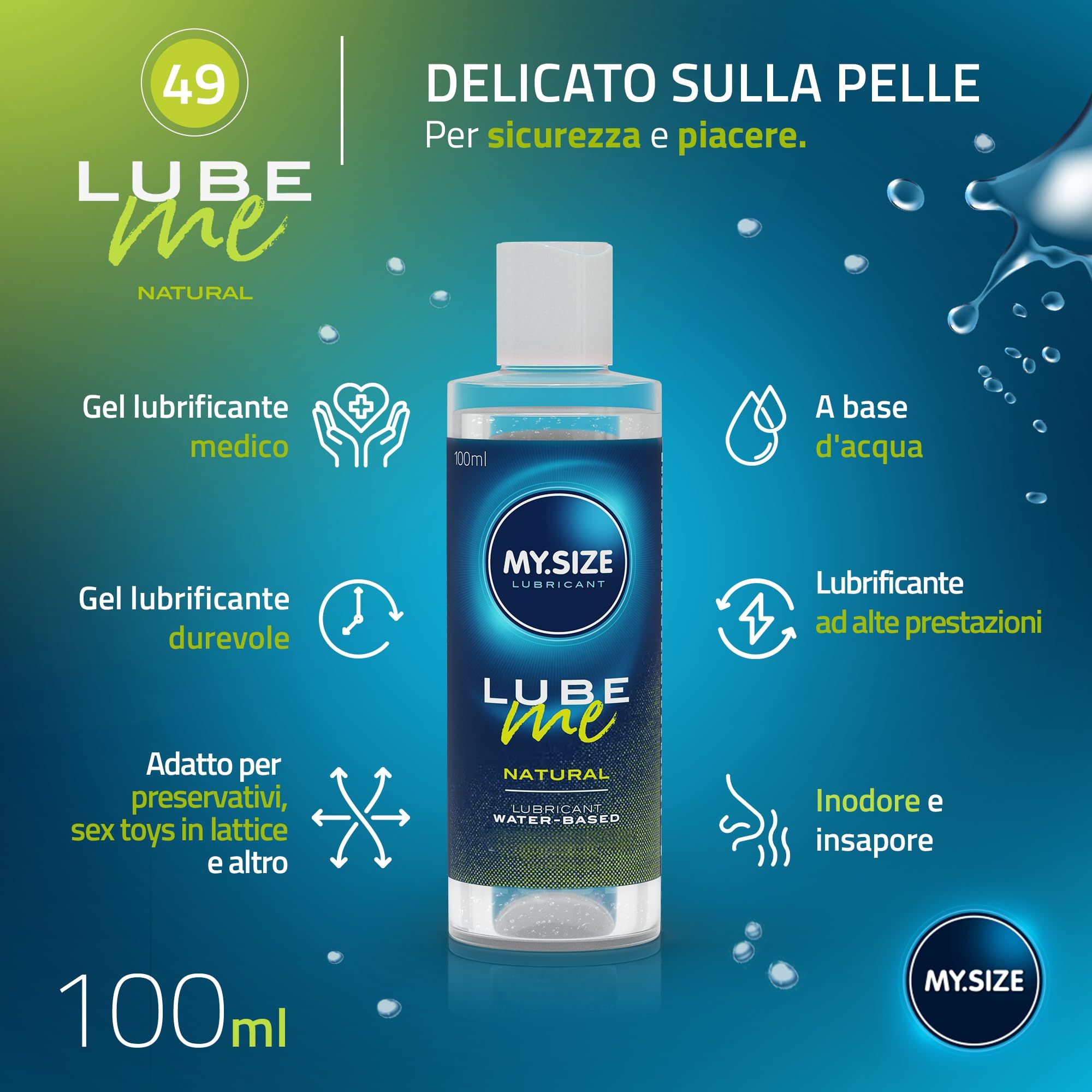 MY.SIZE PRO Preservativi + LUBE ME Natural + Body Candle Set