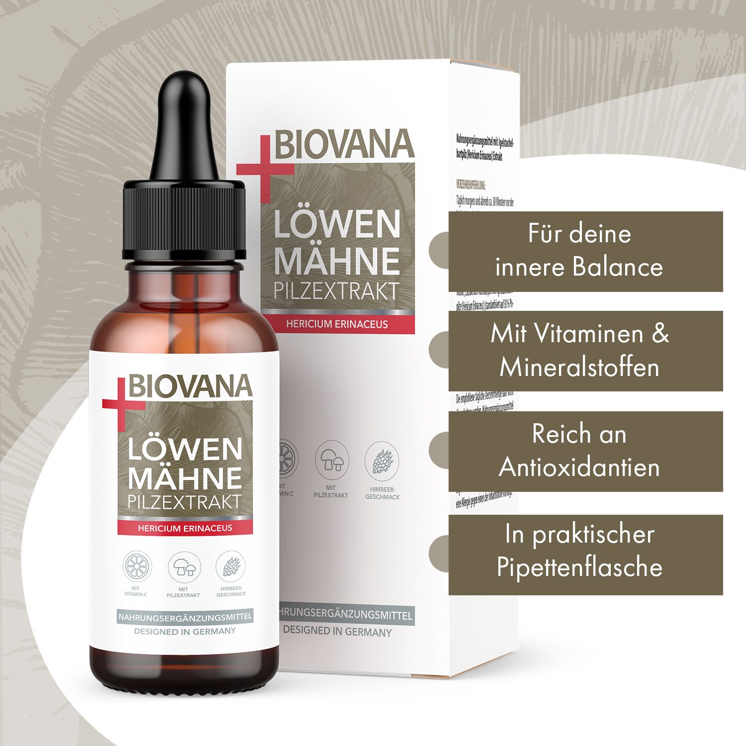 Löwenmähne Pilz Extrakt - Lion's Mane