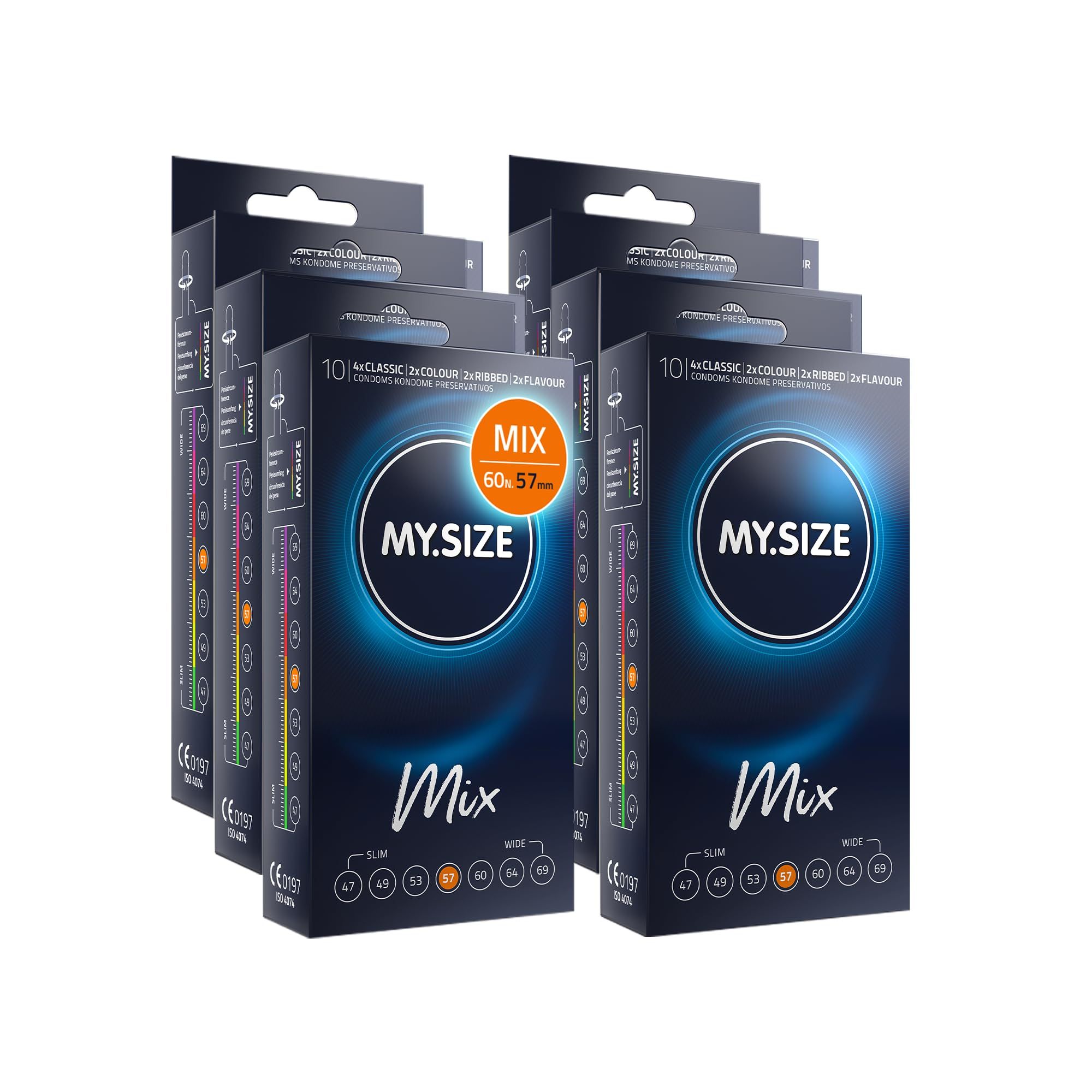 MY.SIZE Mix Set Preservativi Taglia 4 57mm