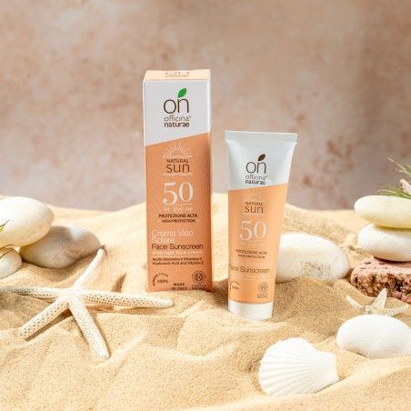 Officina Naturae Crema solare SPF 50 VISO tubo di alluminio - stop age