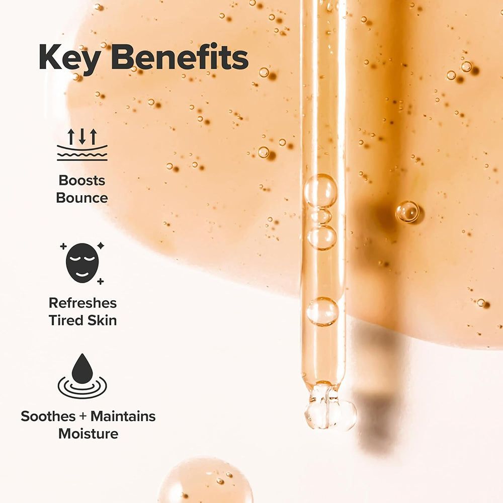Beauty of Joseon Revive Serum: Pipetta con siero dorato e testo sui benefici come 'Boosts Bounce'.