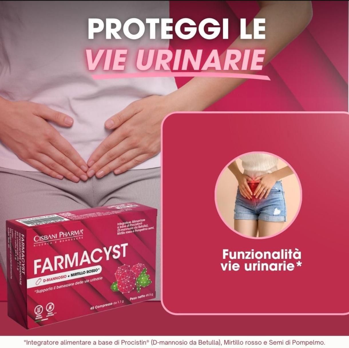 Cisbani Pharma Farmacyst compresse - Integratore per Vie Urinarie con D Mannosio