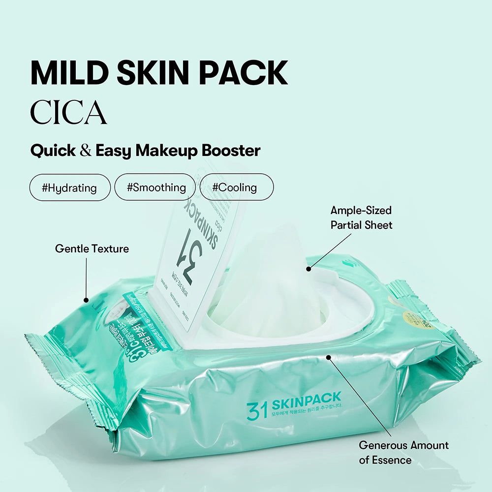Salviettine VT Cosmetics Cica Skin Pack, texture delicata, essenza abbondante.