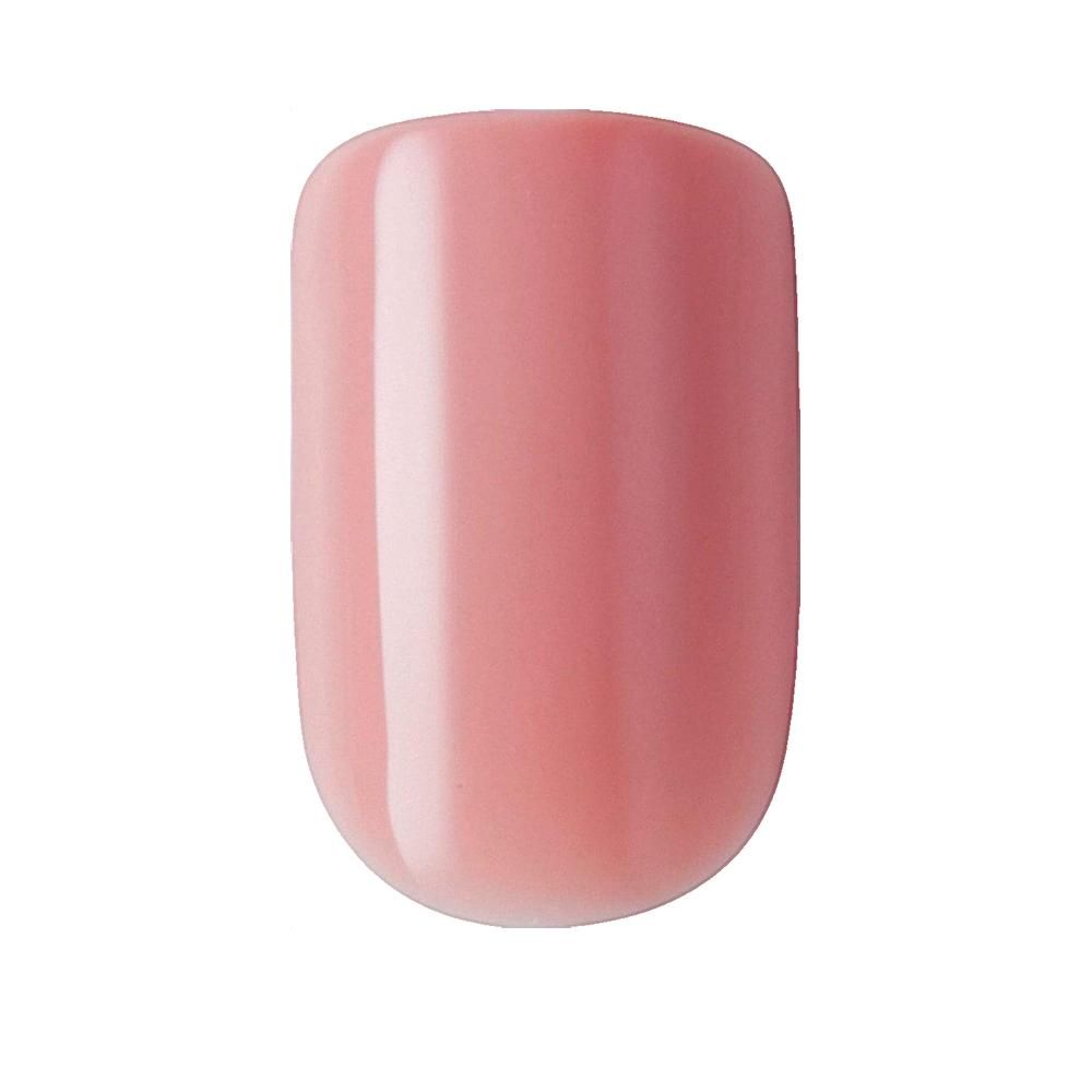 Singola unghia finta rosa. Forma ovale con superficie lucida.