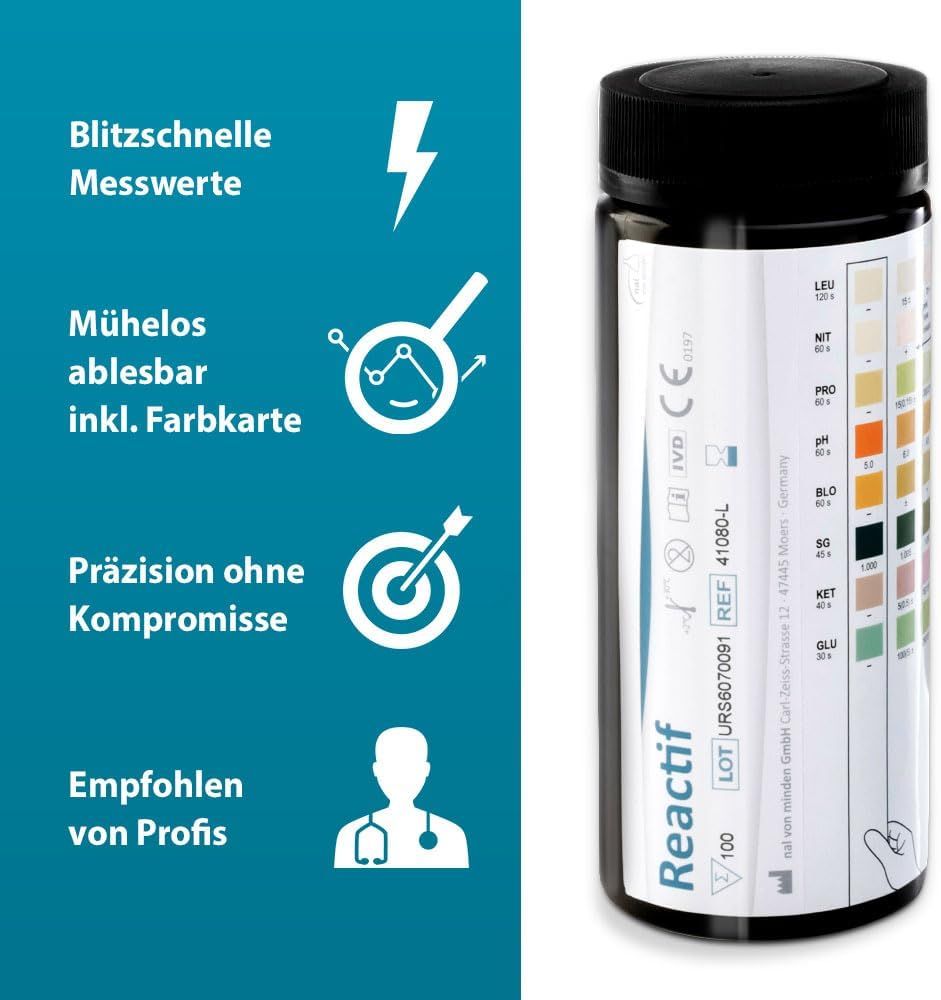 Reactif Test di salute - Strisce reattive per urina per 8 parametri