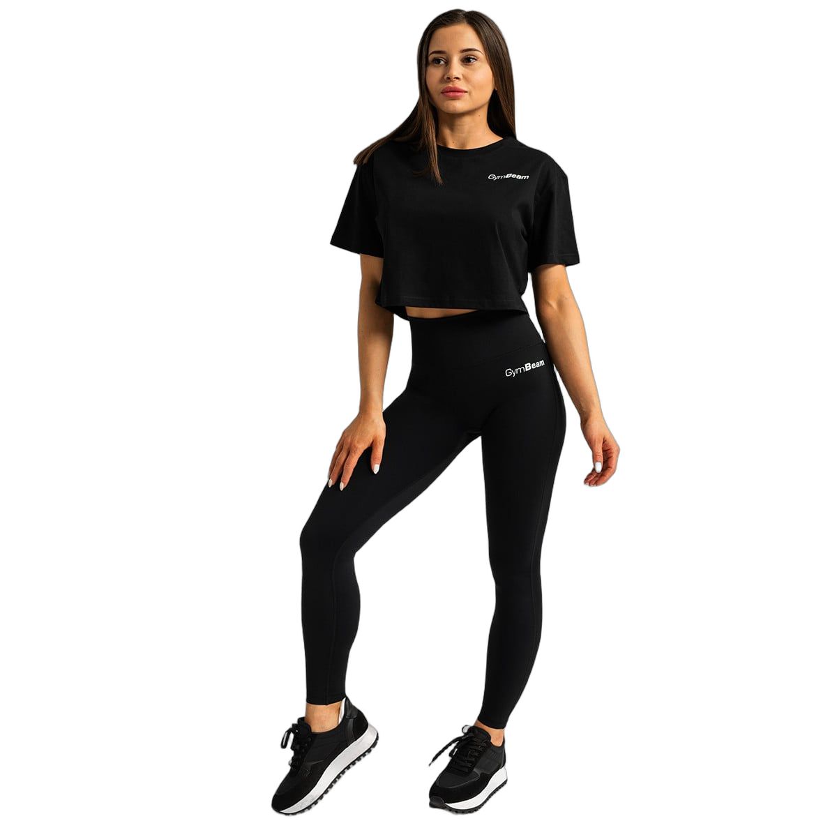 GymBeam Leggings donna Limitless Black a vita alta senza tasche