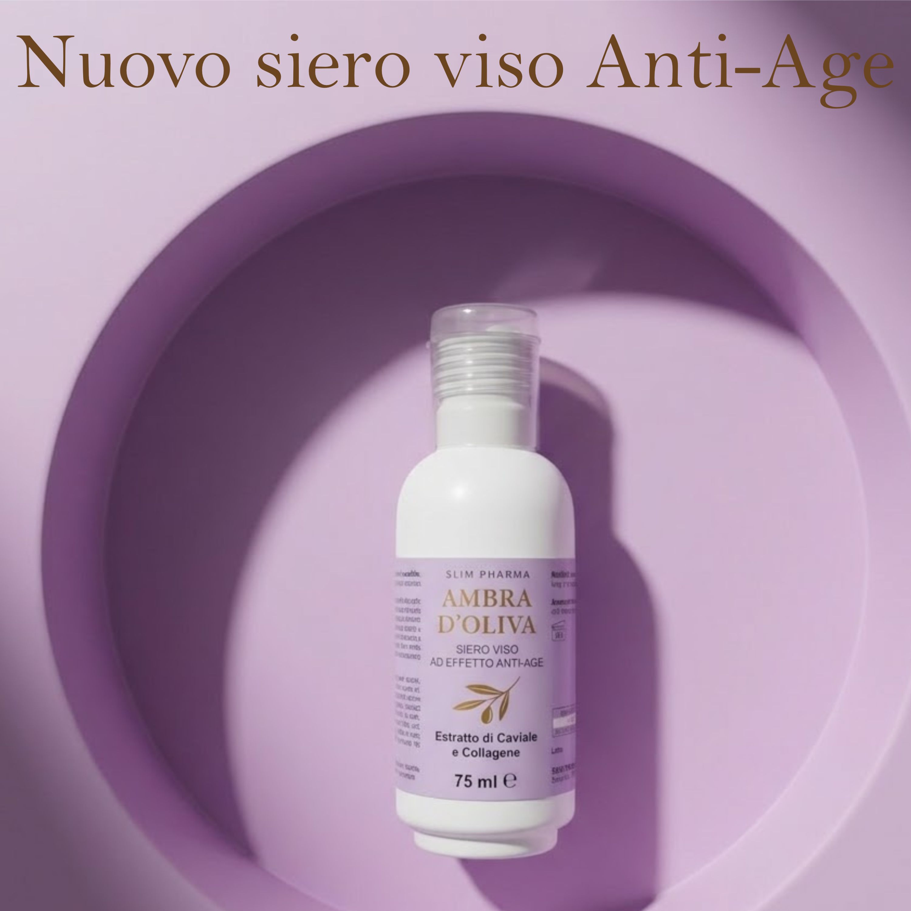 ALOHALABS Ambra d'Oliva Siero Viso Anti-Age – con Estratto di Caviale e Collagene – Idratazione e Pe