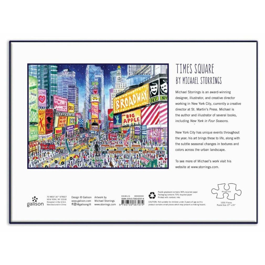 galison Puzzle Times Square, New York 1000 pezzi