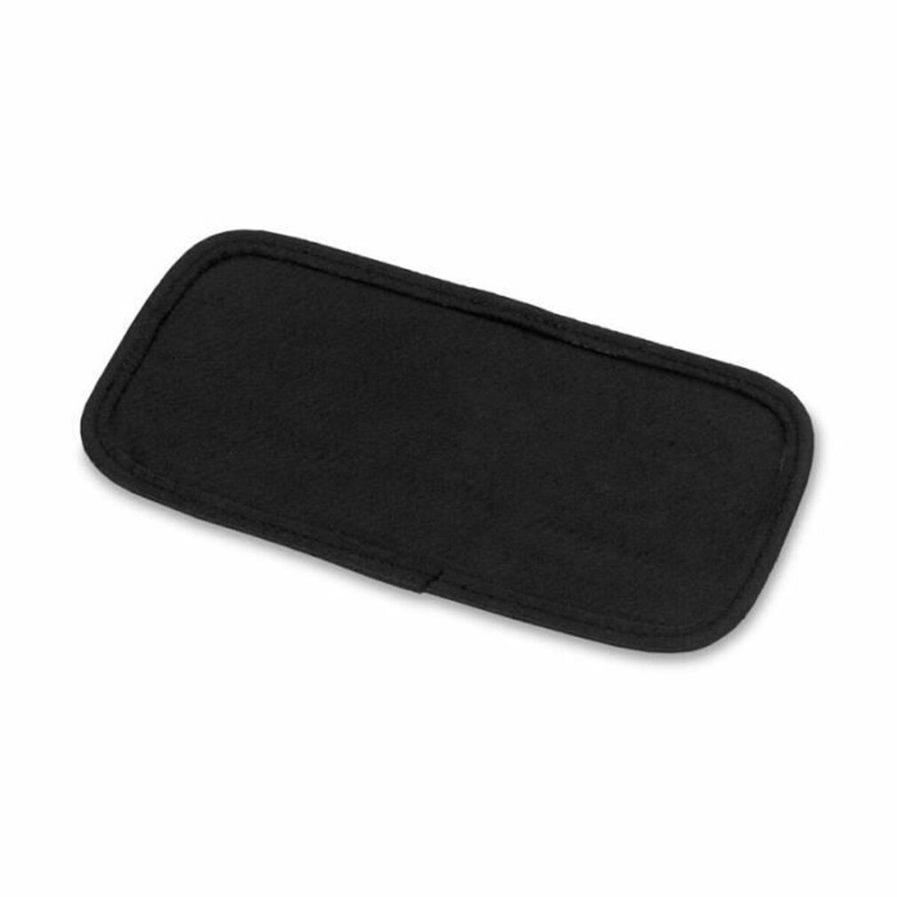 Pad rettangolare nero con angoli arrotondati. Bordo nero.