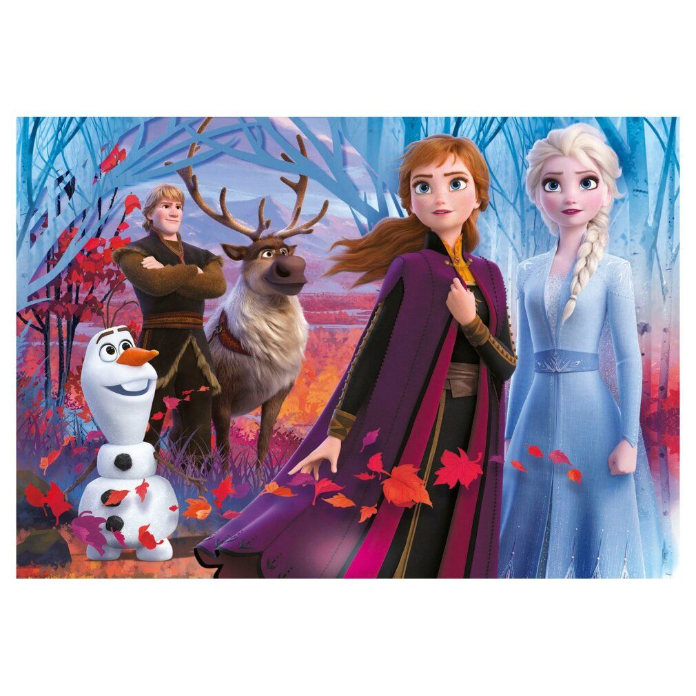 Puzzle Clementoni Frozen 2, 104 pezzi. Pezzi con personaggi del film. Dimensioni: 48,5 x 33,5 cm. Età: 6+