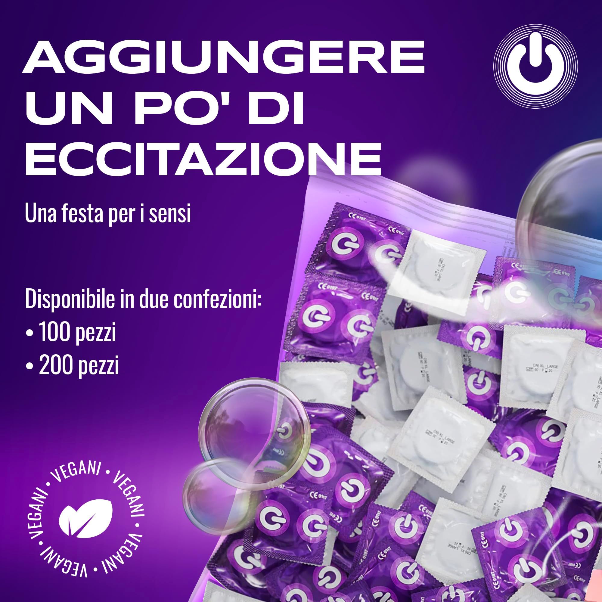 Preservativi ON): Parete spessa per una protezione affidabile. Vegano.