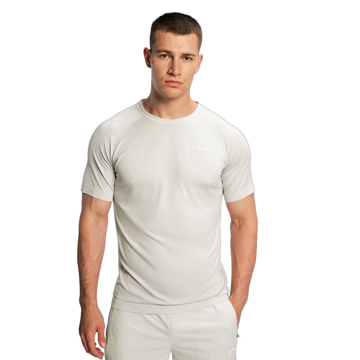 GymBeam T-shirt uomo Pulse X Running manica corta grigia