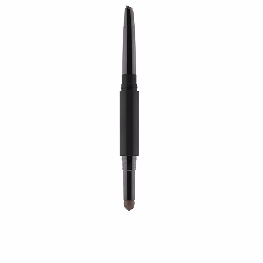 Matita sopracciglia bifacciale grigio-marrone con applicatore.