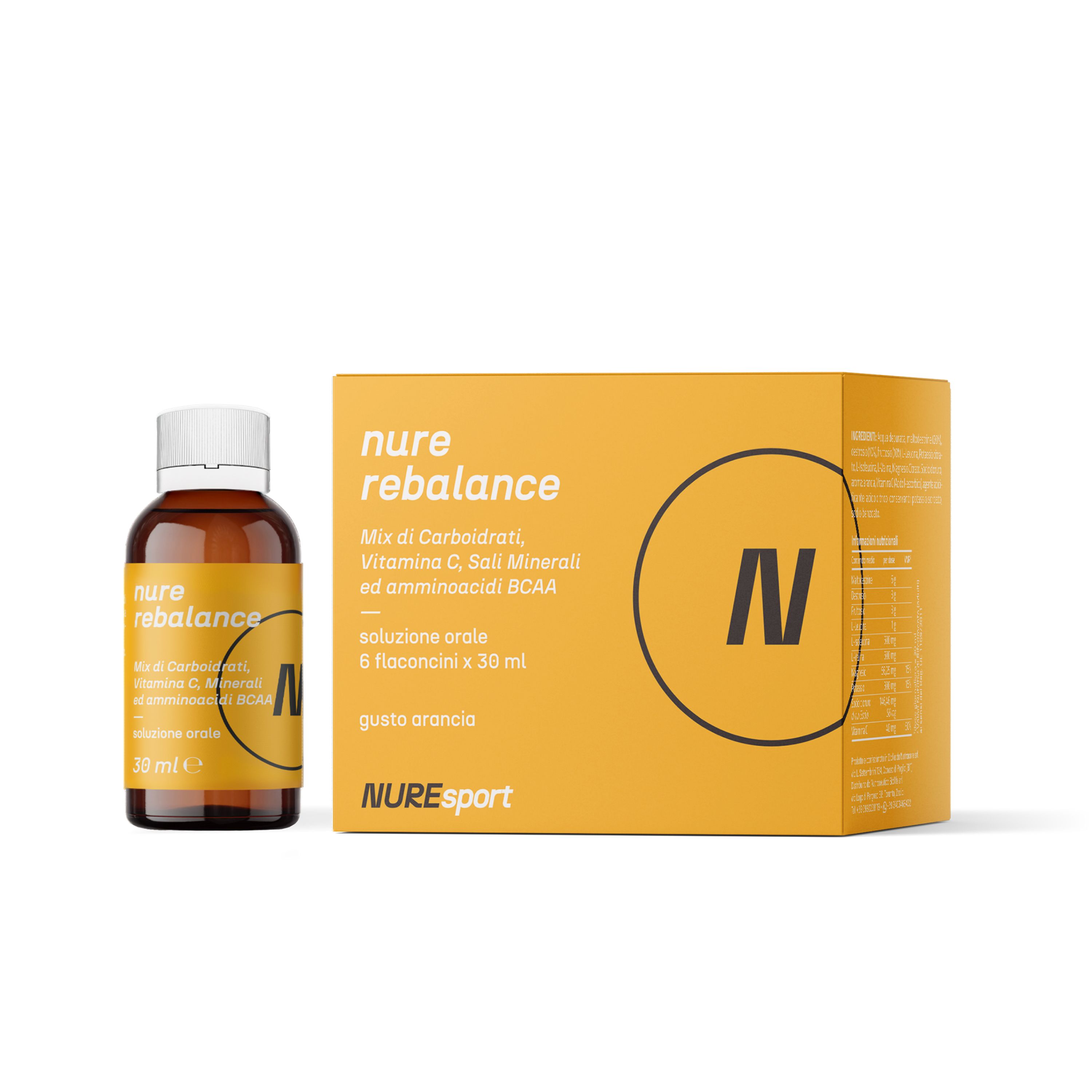 NURE ReBalance - 6 Flaconcini da 30 ml | Post workout, integratore magnesio, potassio