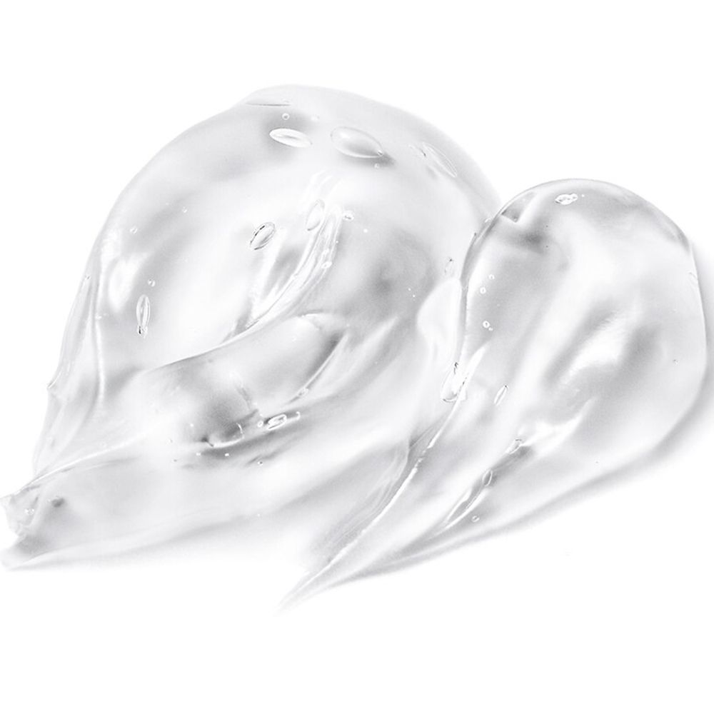 Primo piano di gel trasparente. Texture del gel con forme lisce e ondulate.