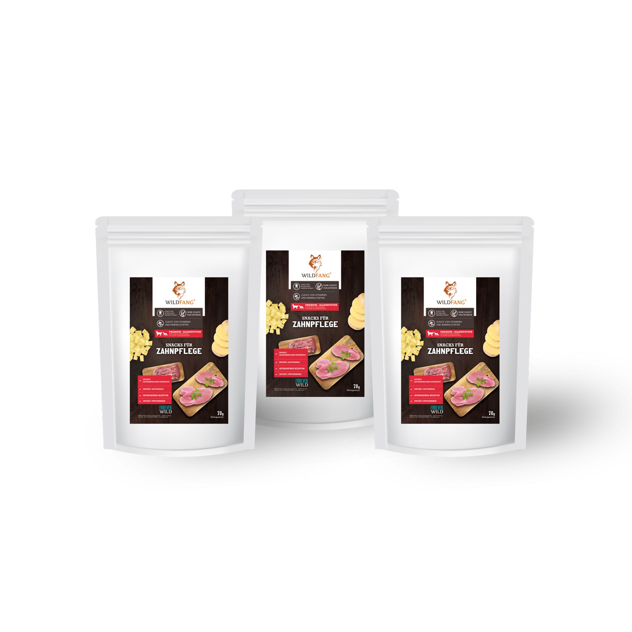 Snack per l’igiene dentale – senza cereali – set da 3