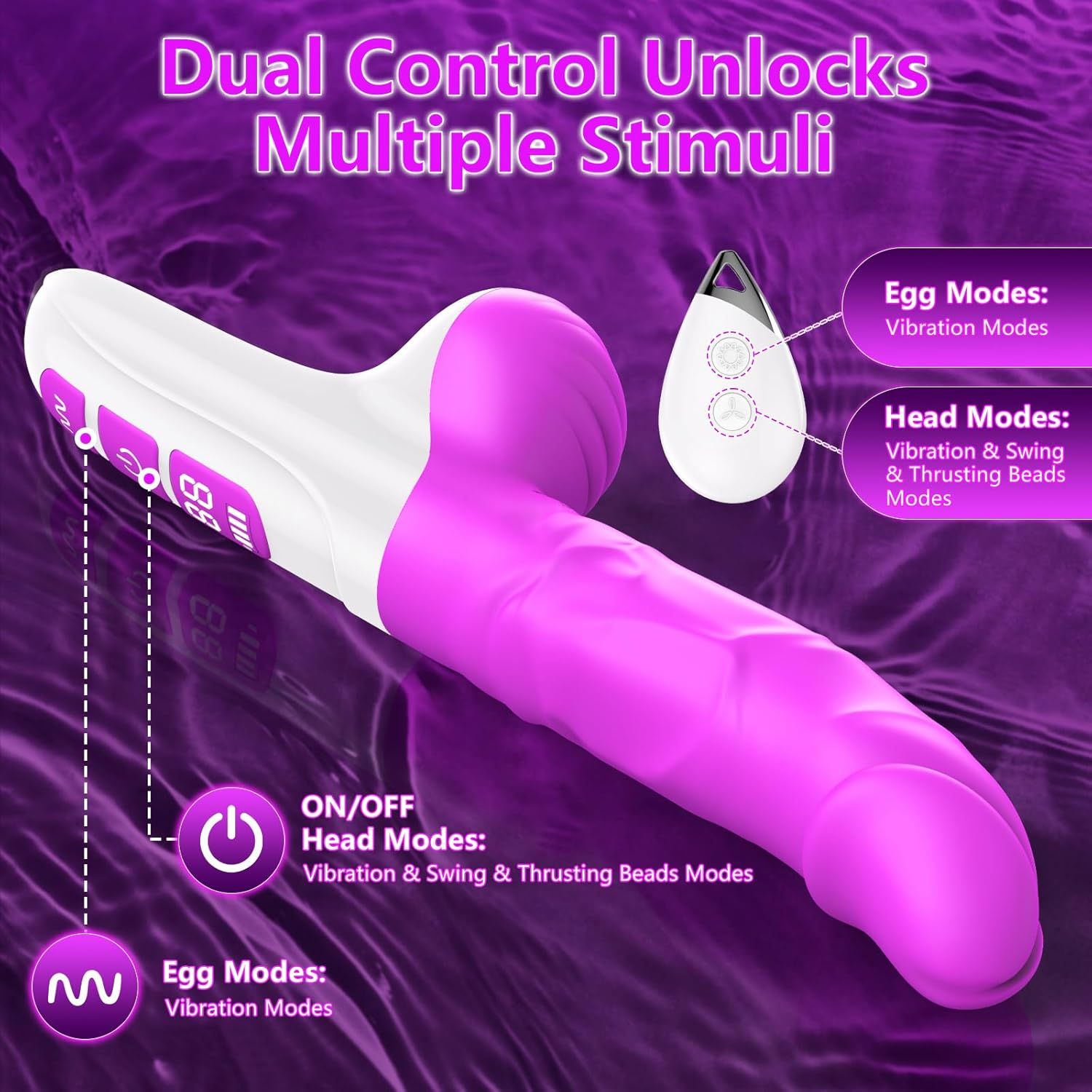 HIVEFUN Vibratore dildo, accessorio intimo