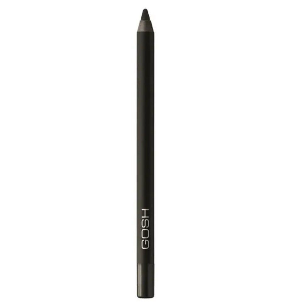 Eyeliner GOSH Velvet Touch Waterproof 022 Carbon Black. Matita nera con scritta GOSH.