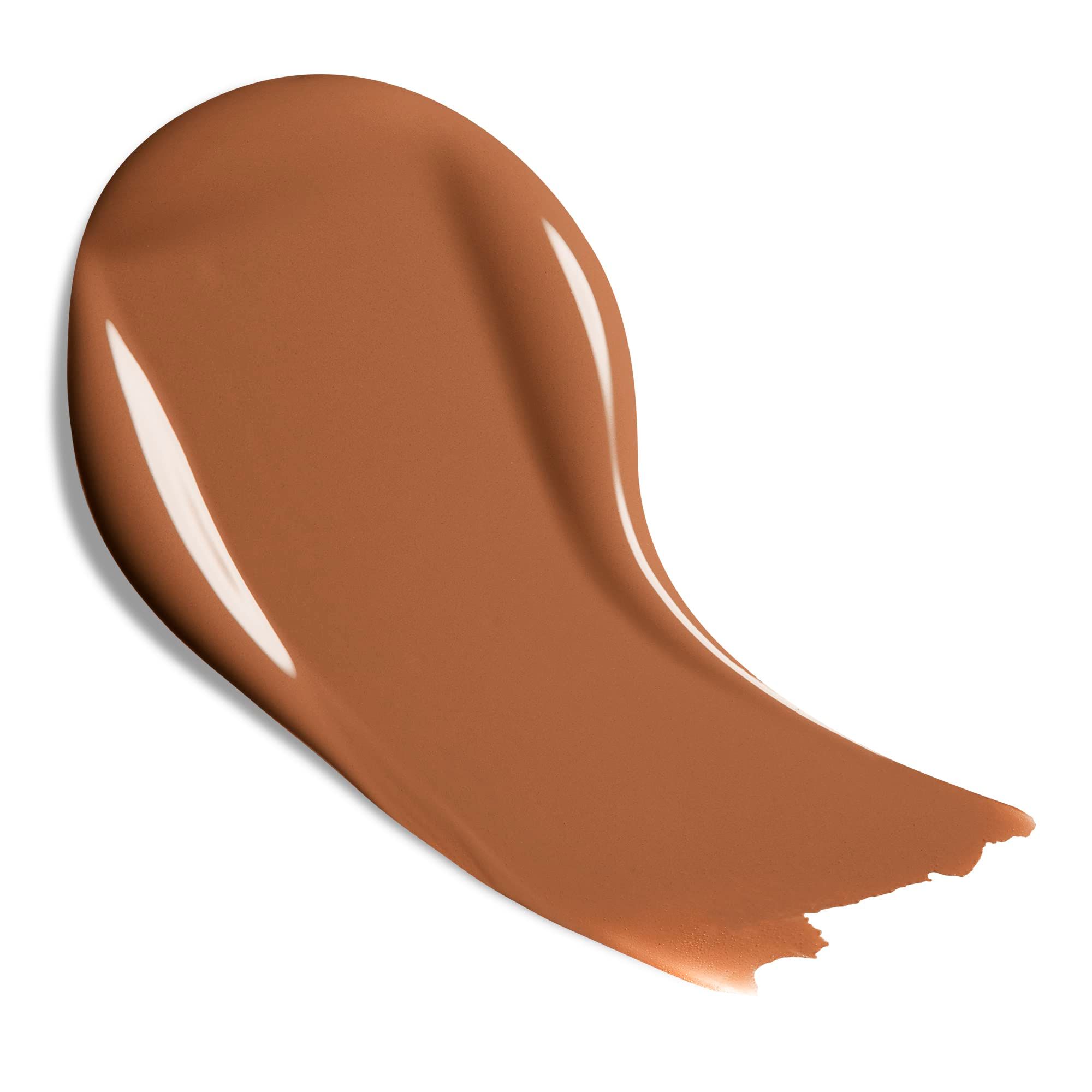 Campione di tonalità marrone. Texture liquida. Su sfondo chiaro.