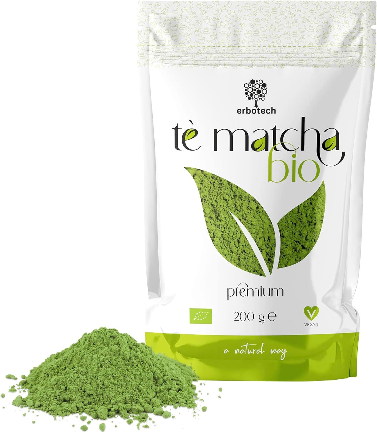 ERBOTECH Tè Matcha BIO Giapponese gradio premium