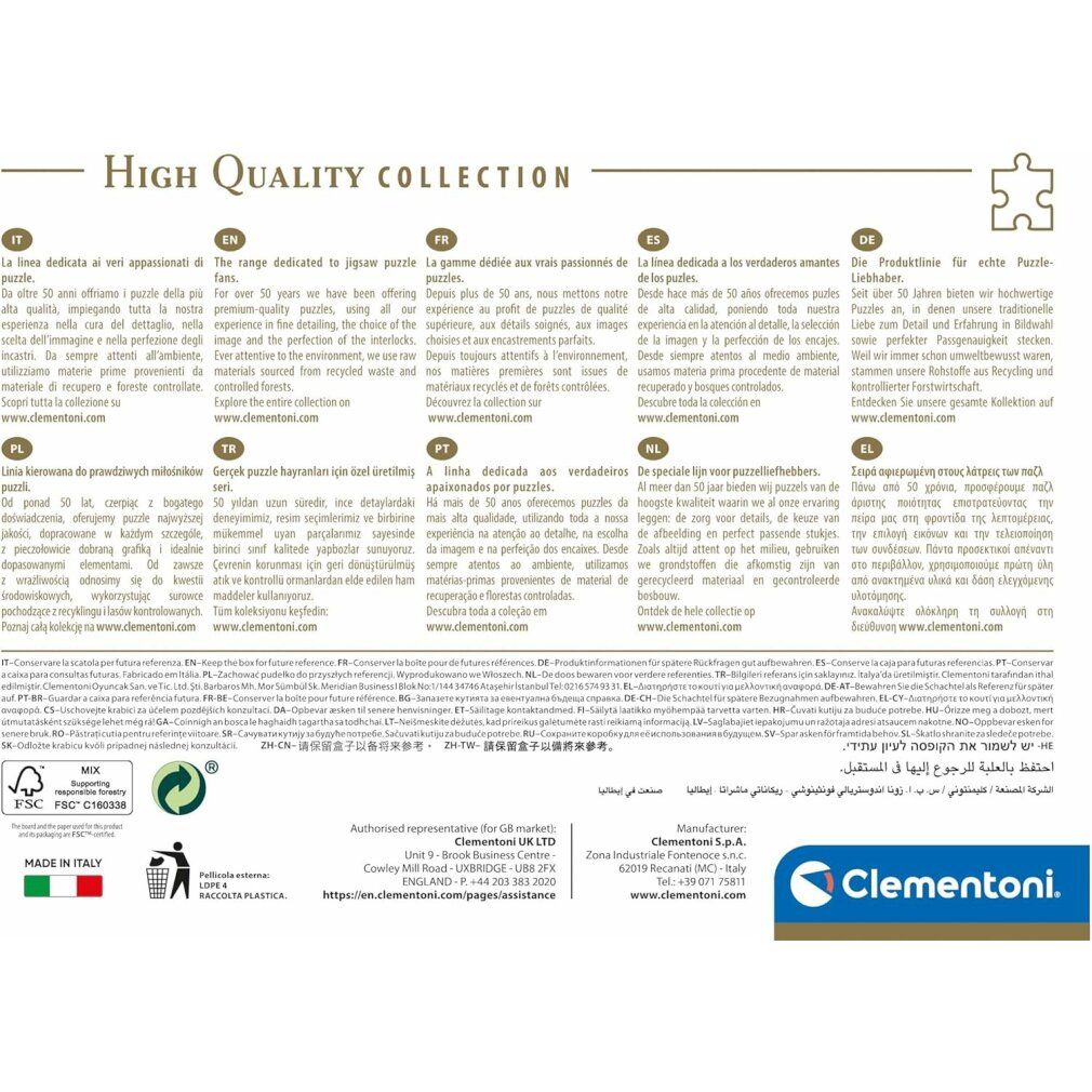 clementoni Puzzle Lago Blu 1500 pezzi