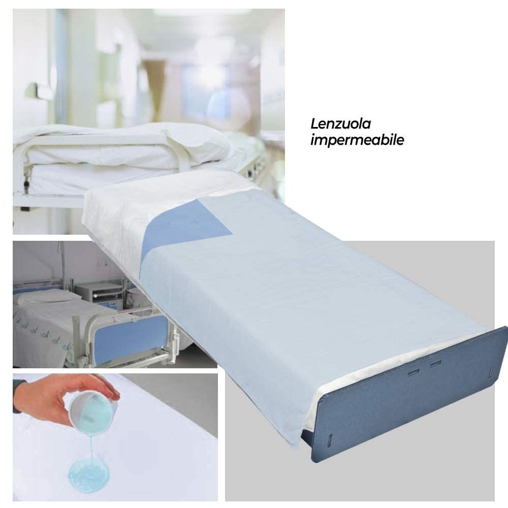 Medical Sud Lenzuola Monouso Impermeabile in Tessuto non tessuto e Polietilene cm 140/240