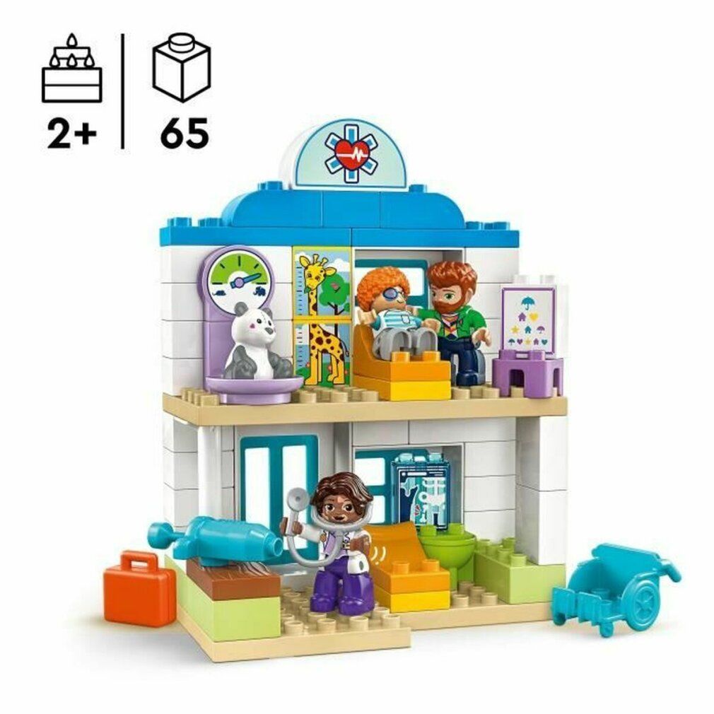 LEGO DUPLO 10449. Set studio medico. Edificio con personaggi, accessori. 2+ anni. 65 pezzi. Bianco, blu, giallo, verde. Plastica.