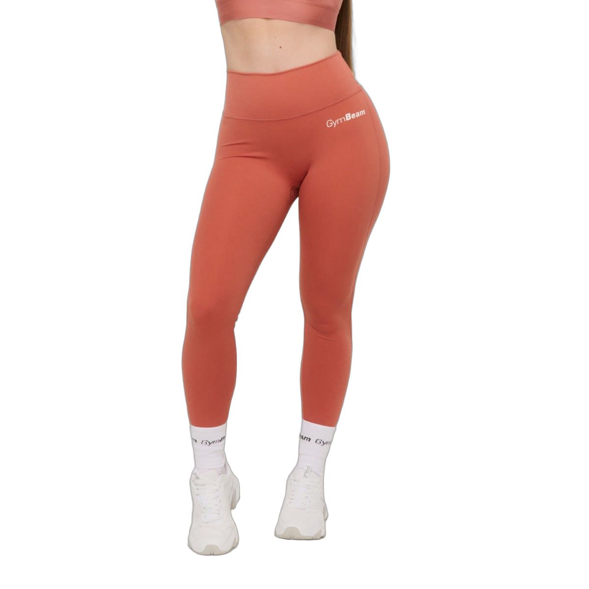 GymBeam Leggings donna Limitless a vita alta senza tasche Cinnamon