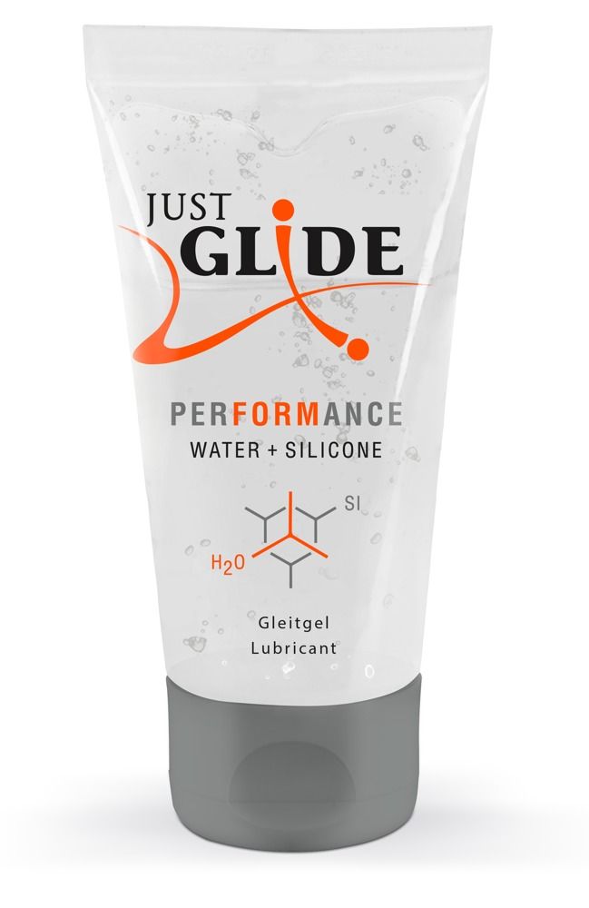 Tubo di lubrificante Just Glide Performance, Acqua + Silicone.
