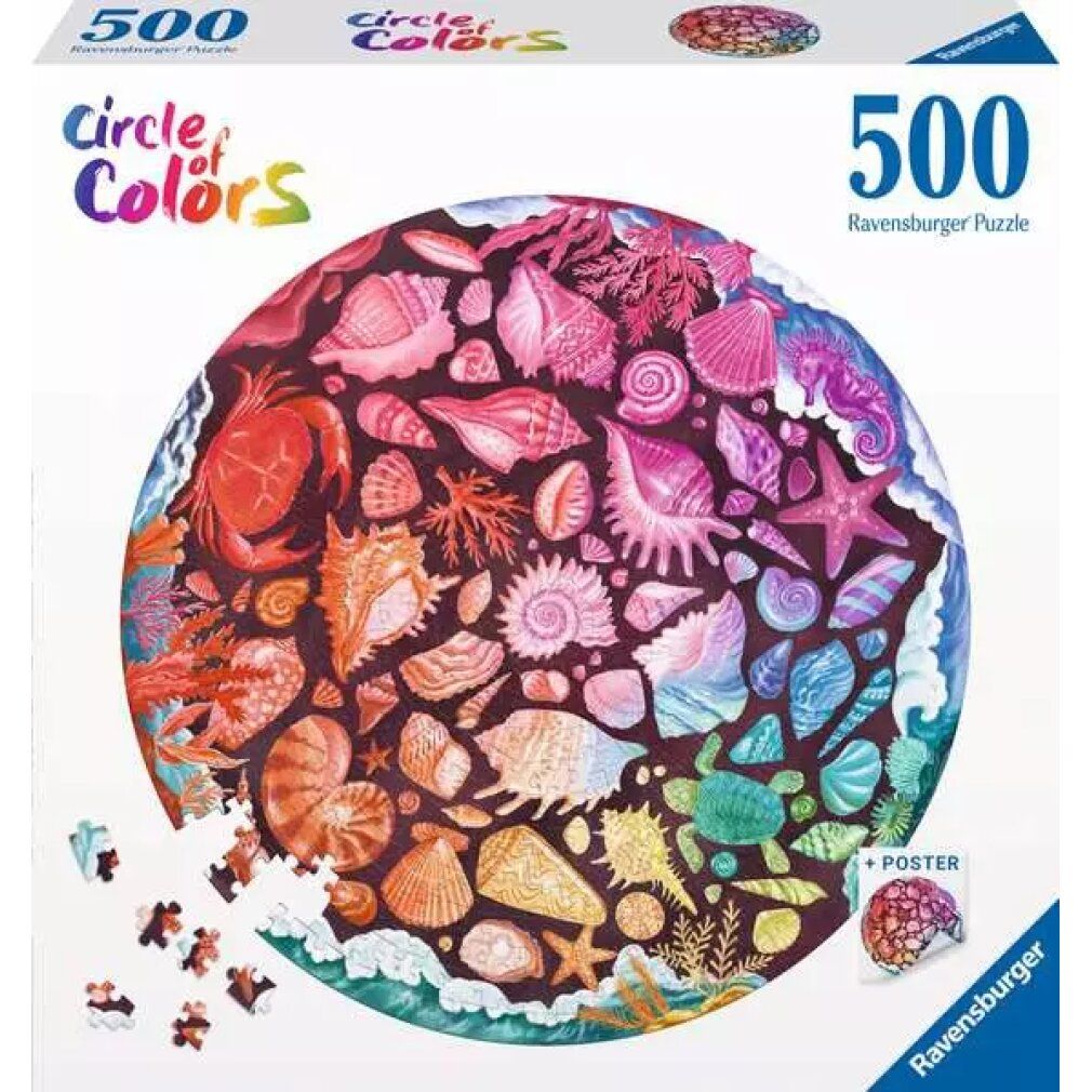 Puzzle rotondo ravensburger a colori: männer 500 pezzi