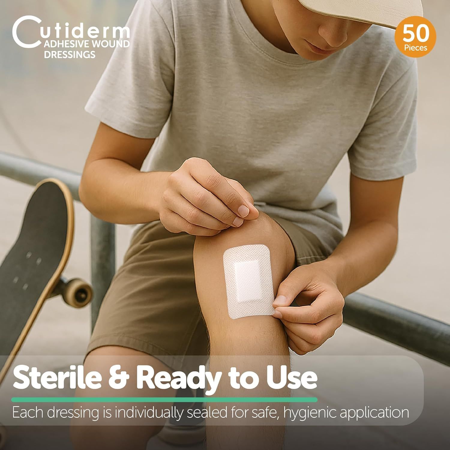 Bendaggio sterile per ferite 5 cm x 7,5 cm Cutiderm