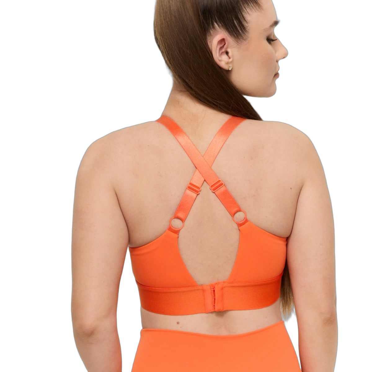 GymBeam Reggiseno sportivo donna Limitless Orange con spalline regolabili